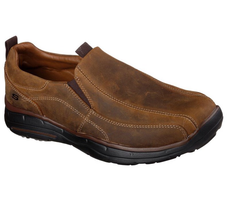 Skechers Relaxed Fit: Glides - Docklands - Mens Slip On Shoes Brown [AU-ZZ2187]